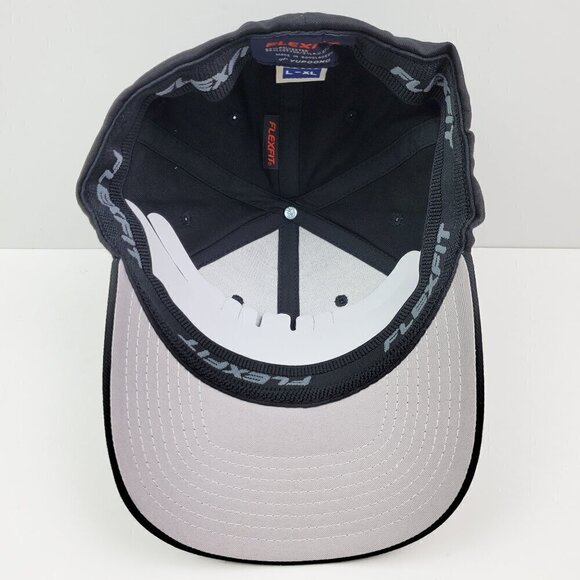 Flexfit Blank Black Hat 6277 Combed Twill Cap Men's L/XL New - Picture 3 of 8